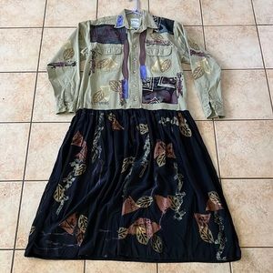 Vintage V.‎ C. Torias Hand Painted Wearable Art Maxi Dress, Sz S/M